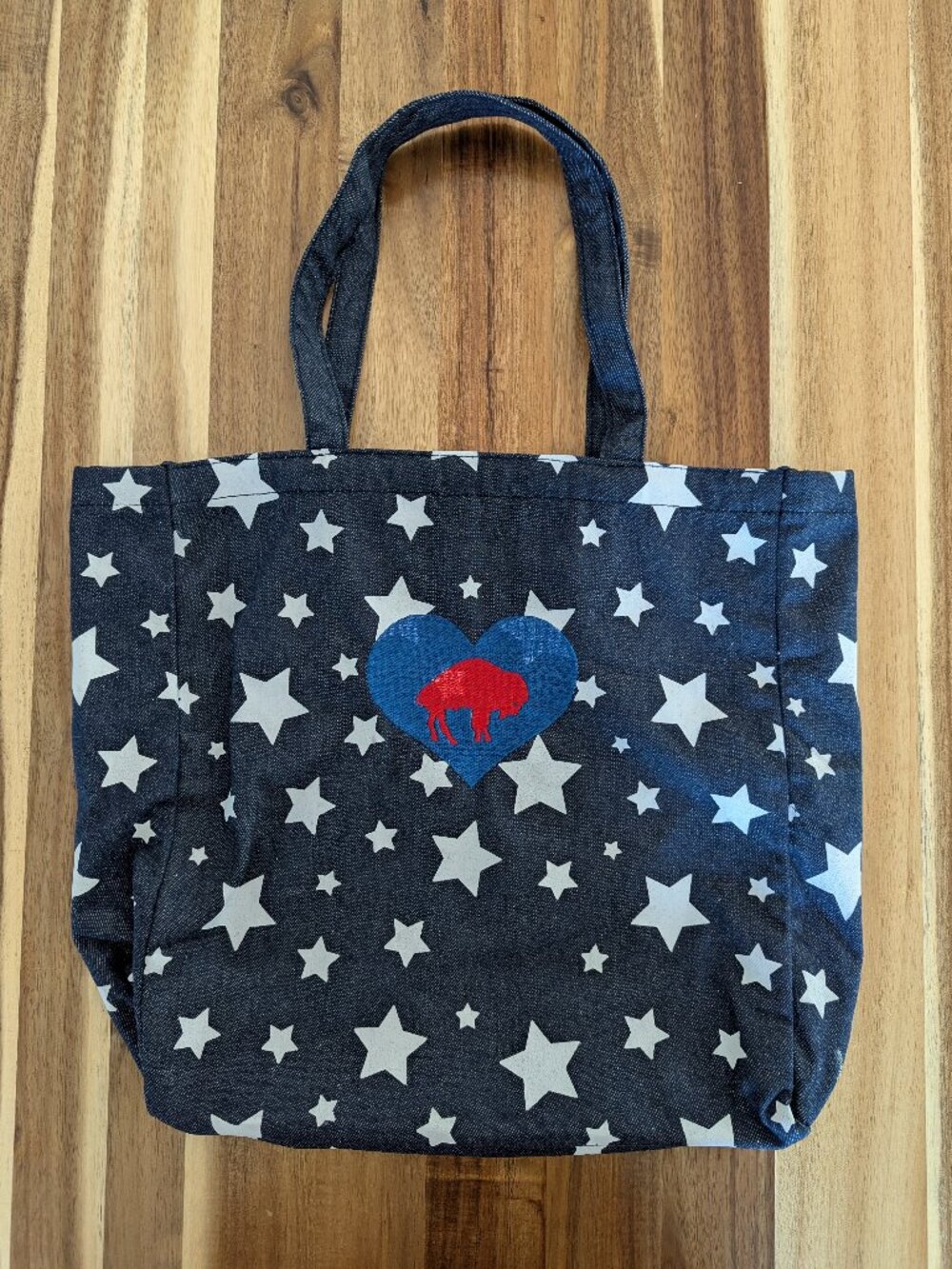 Custom Buffalo Bills Star Tote Bag 15 x 18 inches. Embroidered New